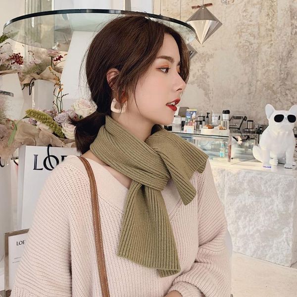 women men autumn winter warm thick solid color muffler neckerchief long narrow small plain knitted scarf, Blue;gray
women men autumn winter warm thick solid color muffler neckerchief long narrow small plain knitted scarf, Blue;gray