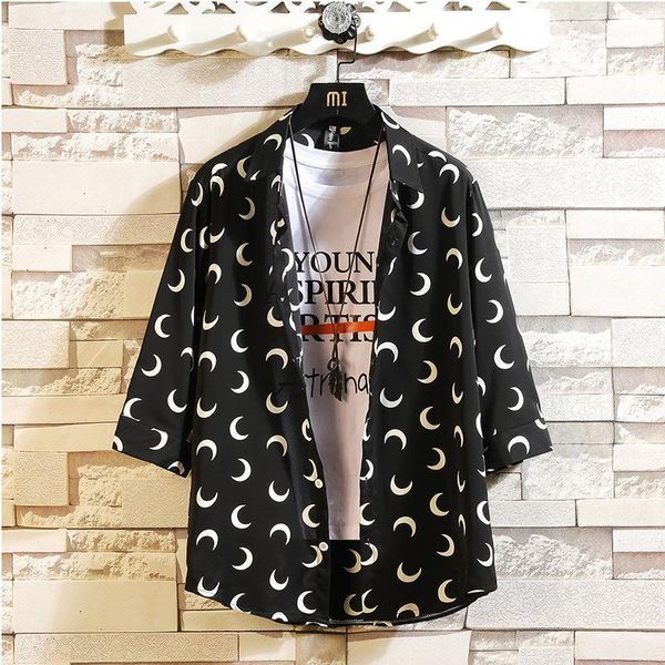 #0115 black white casual shirt men regular fit 4xl 5xl plus size hip hop streetwear japanese style casual shirts for men printed1, White;black
#0115 black white casual shirt men regular fit 4xl 5xl plus size hip hop streetwear japanese style casual shirts for men printed1, White;black