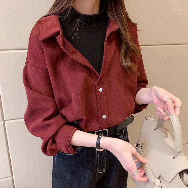 korean leisure longsleeve for women spring autumn 2021 simple female oversized shirts for women roupas femininas zjt17861, White 
korean leisure longsleeve for women spring autumn 2021 simple female oversized shirts for women roupas femininas zjt17861, White