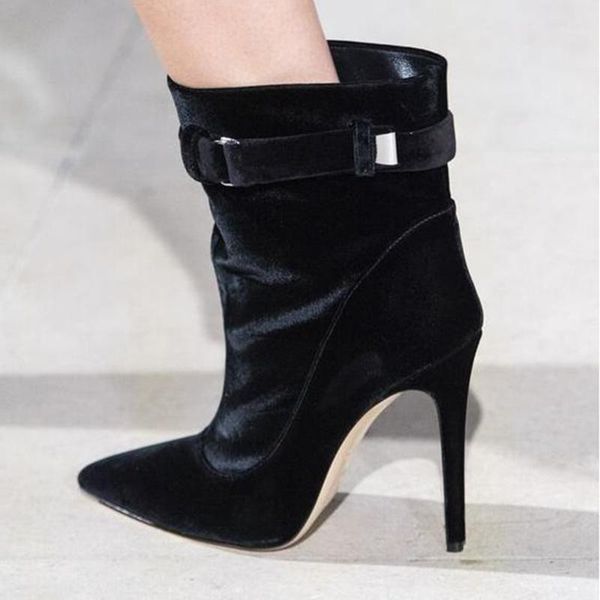 selling velvet ankle boots pointed toe ankle buckle strap short boots stiletto heels dress shoes big size 43 drop ship1, Black
selling velvet ankle boots pointed toe ankle buckle strap short boots stiletto heels dress shoes big size 43 drop ship1, Black