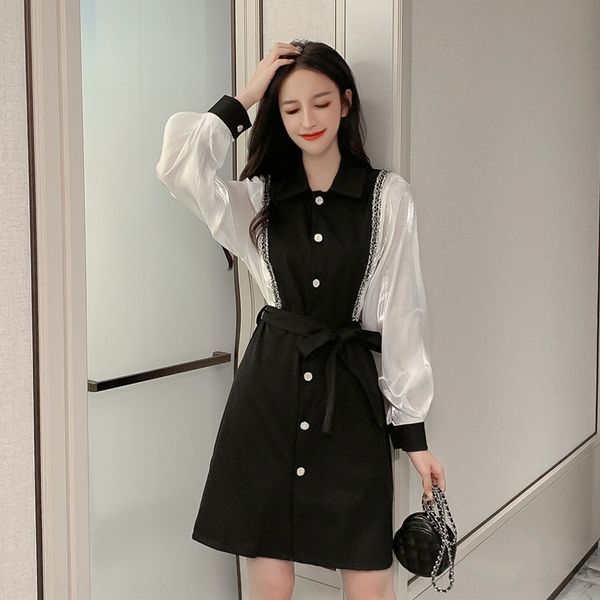 19eke dress 2020 fake french style fashion women's dress new two piece stitching loose long sleeve autumn pb98n, Black;gray
19eke dress 2020 fake french style fashion women's dress new two piece stitching loose long sleeve autumn pb98n, Black;gray