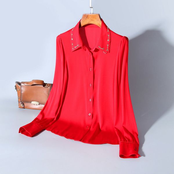 2020 color lady's new lapel shirt breasted fashion superior cardigan female spring temperament aivk, White
2020 color lady's new lapel shirt breasted fashion superior cardigan female spring temperament aivk, White