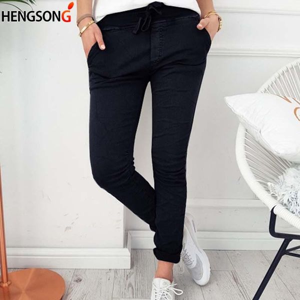 women's pants & capris 2021 fashion spring autumn skinny women pencil pocket elastic waist drawstring trousers casual ankle length, Black;white
women's pants & capris 2021 fashion spring autumn skinny women pencil pocket elastic waist drawstring trousers casual ankle length, Black;white