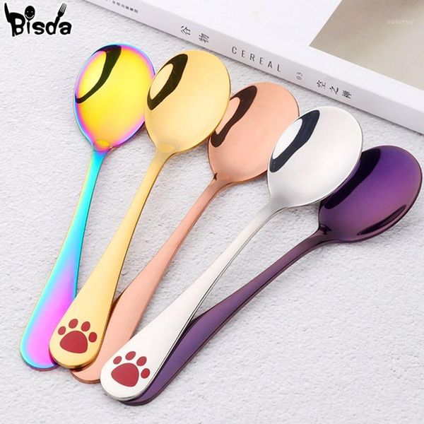 children dinner-spoons stainless steel spoon reusable grade dessert scoop gold small spoons kids eating dinnerware tools1
children dinner-spoons stainless steel spoon reusable grade dessert scoop gold small spoons kids eating dinnerware tools1