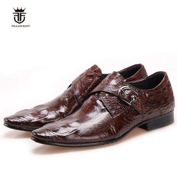 dress shoes 2021 spring crocodile pattern men's leather embossed business casual first layer pointed male, Black
dress shoes 2021 spring crocodile pattern men's leather embossed business casual first layer pointed male, Black