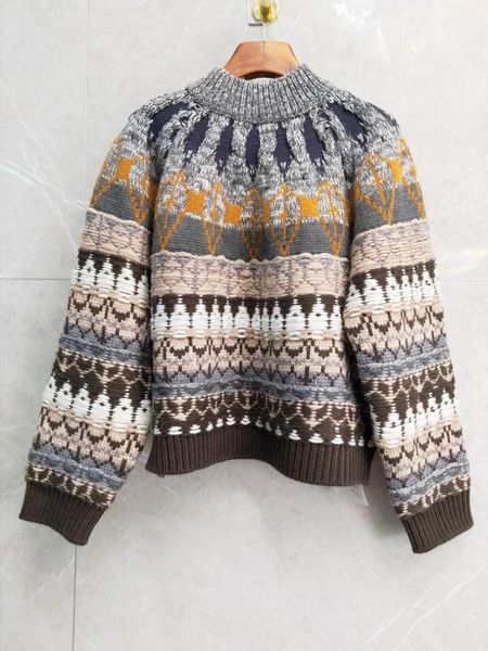 2019 new ladies fashion long sleeve geometric print sweater 10081, White;black
2019 new ladies fashion long sleeve geometric print sweater 10081, White;black