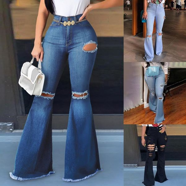 vintage hole ripped jeans women wide leg denim flare slim pants high waist party casual trousers bodycon bell bottoms pant, Blue
vintage hole ripped jeans women wide leg denim flare slim pants high waist party casual trousers bodycon bell bottoms pant, Blue