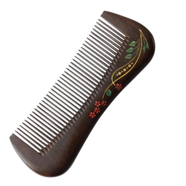 hair brushes natural handmade wooden comb, fine tooth sandalwood comb with flower gold drawing, no static snag wood, Silver
hair brushes natural handmade wooden comb, fine tooth sandalwood comb with flower gold drawing, no static snag wood, Silver