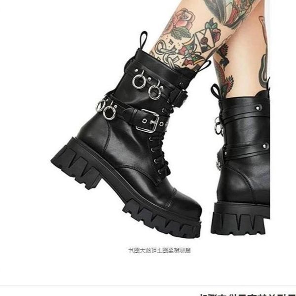 new 2020 fashion buckle black gothic boots woman punk lace-up chunky heels ladies short boots comfortable botas mujer drop ship
new 2020 fashion buckle black gothic boots woman punk lace-up chunky heels ladies short boots comfortable botas mujer drop ship
