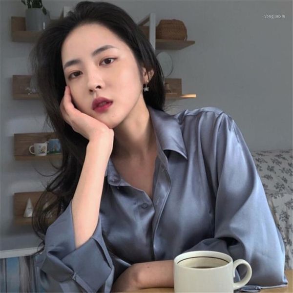 zcwxm summer women blouses shirts 3 colors elegant satin new 2020 korean casual vintage oversize office lady wild long 1, White
zcwxm summer women blouses shirts 3 colors elegant satin new 2020 korean casual vintage oversize office lady wild long 1, White