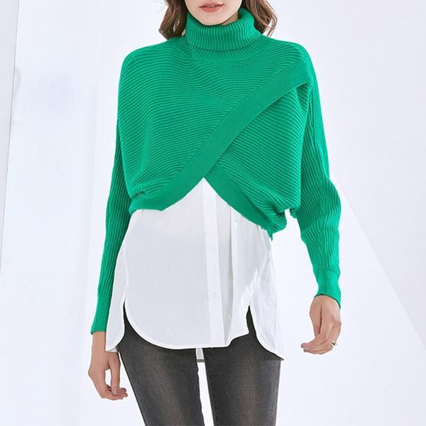 2020 winter new irregular turtleneck sweater + shirt fashion suit urban leisure daily commuter's all-matching women1, Gray
2020 winter new irregular turtleneck sweater + shirt fashion suit urban leisure daily commuter's all-matching women1, Gray