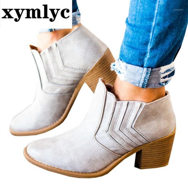 2020 new women ankle boots block high heels botas zapatos mujer retro leather winter shoes woman plus size booties cowboy boots1, Black
2020 new women ankle boots block high heels botas zapatos mujer retro leather winter shoes woman plus size booties cowboy boots1, Black