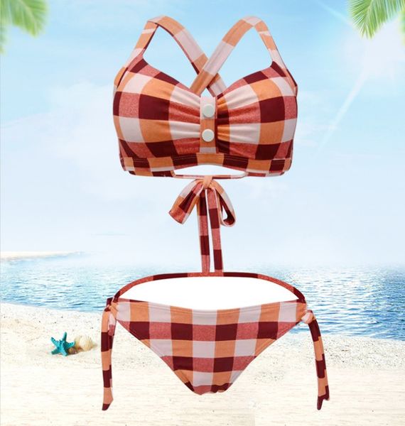 women two piece swimsuit plaid bikini straps strapless band beach style new summer bathing suits, White;black
women two piece swimsuit plaid bikini straps strapless band beach style new summer bathing suits, White;black