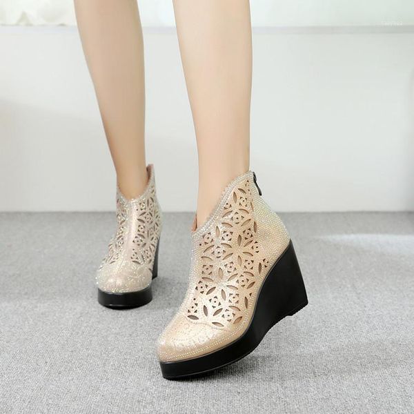 gktinoo fashion rhinestones gauze sandals summer new mesh boots genuine leather women's shoes hollow boots high heels wedges1, Black
gktinoo fashion rhinestones gauze sandals summer new mesh boots genuine leather women's shoes hollow boots high heels wedges1, Black