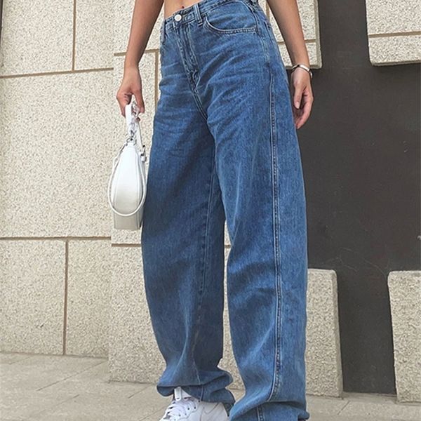 baggy jeans woman high waist mom denim straight leg pants loose long big casual wide trousers blue washed streetwear 220310
baggy jeans woman high waist mom denim straight leg pants loose long big casual wide trousers blue washed streetwear 220310