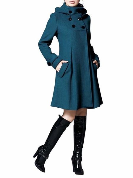 2021 new autumn winter long wool coats women hooded blends overcoats warm solid double-breasted jacket windbreaker outwear ezaq, Black
2021 new autumn winter long wool coats women hooded blends overcoats warm solid double-breasted jacket windbreaker outwear ezaq, Black