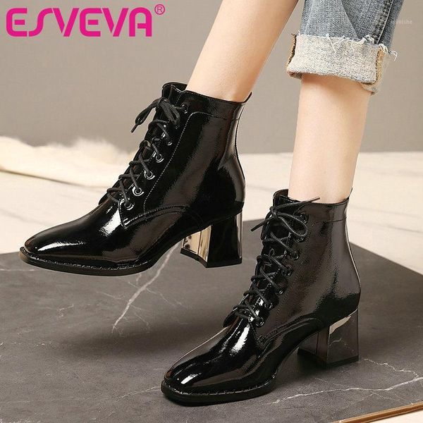 boots esveva 2021 elegant round toe square high heel pu leather ankle women shoes western style black size 34-431
boots esveva 2021 elegant round toe square high heel pu leather ankle women shoes western style black size 34-431