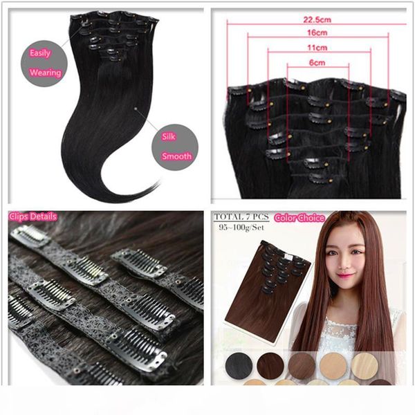 grade 5a--100% real human hair lndian hair clips in extensions real straight full head 100g set 8pc set, Black
grade 5a--100% real human hair lndian hair clips in extensions real straight full head 100g set 8pc set, Black