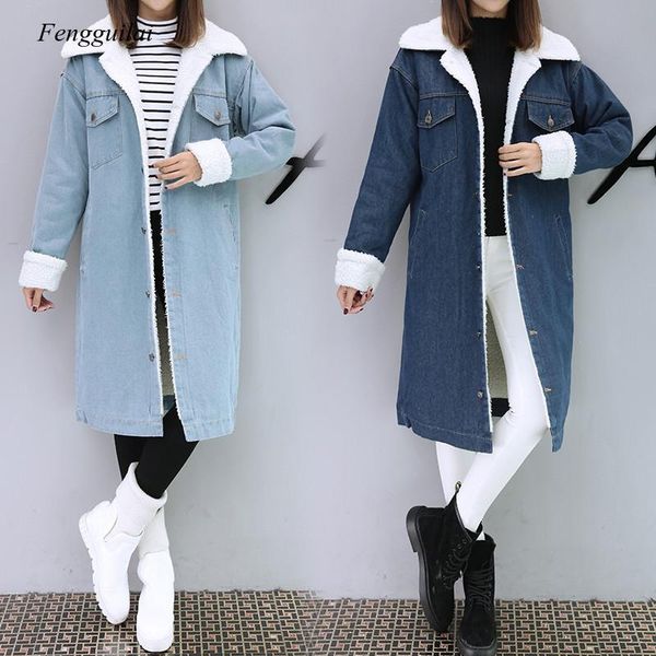 winter fashion women trench thick coat full sleeve fleece warm slim long denim windbreaker outerwear casaso femme, Tan;black
winter fashion women trench thick coat full sleeve fleece warm slim long denim windbreaker outerwear casaso femme, Tan;black