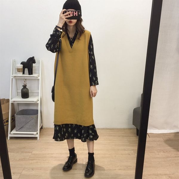 7s4rd autumn vest long skirt clothing 2020 overknee korean oaf2m v-neck knitted vest with skirt two-piece new long dress suit winter style, Gray
7s4rd autumn vest long skirt clothing 2020 overknee korean oaf2m v-neck knitted vest with skirt two-piece new long dress suit winter style, Gray