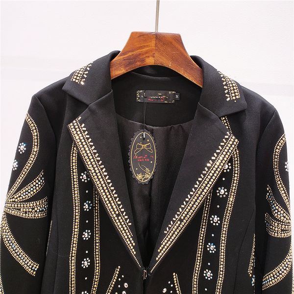 boho fashions diamonds from vintage chic black riveite long woman bling trenched woman's jacket ladies'high-end women's qd8l, Black;brown
boho fashions diamonds from vintage chic black riveite long woman bling trenched woman's jacket ladies'high-end women's qd8l, Black;brown