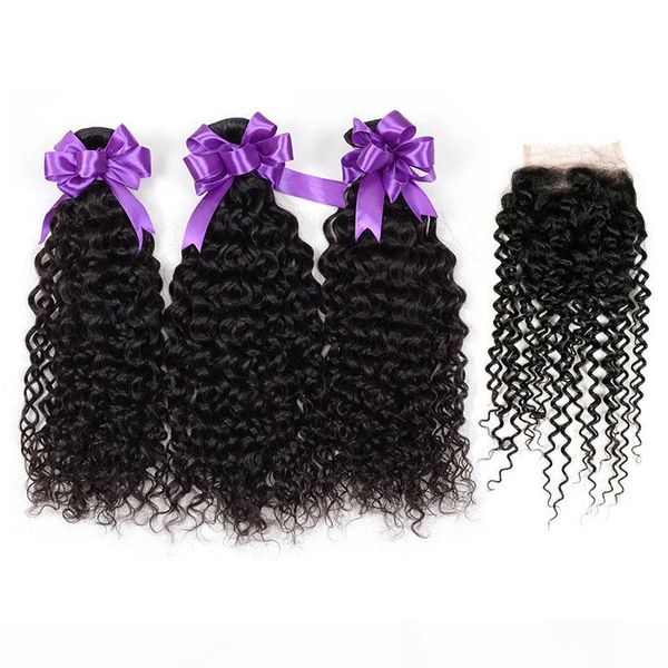 long hair kinky curly 3 bundles with 4x4 lace closure brazilian peruvian malaysian human hair weaves jerry curl for black women 20-30 inch, Black;brown
long hair kinky curly 3 bundles with 4x4 lace closure brazilian peruvian malaysian human hair weaves jerry curl for black women 20-30 inch, Black;brown