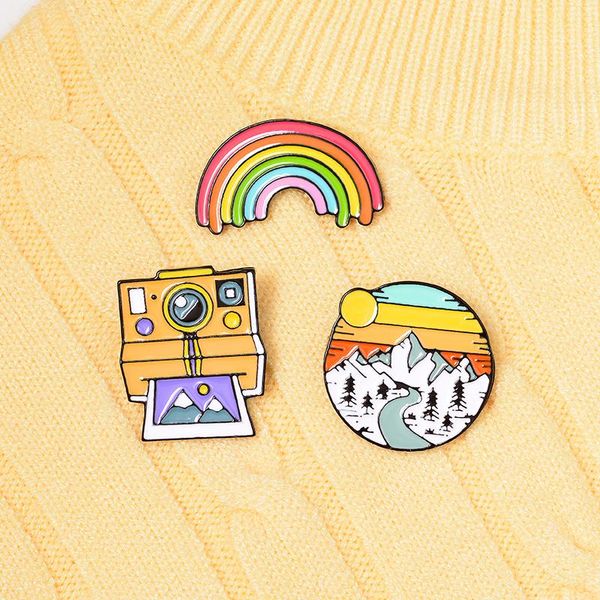 pins, brooches rainbow sunset mountains retro polaroid camera film tape creative brooch cartoon pin pendant fixed clothes bag accessories ba, Gray
pins, brooches rainbow sunset mountains retro polaroid camera film tape creative brooch cartoon pin pendant fixed clothes bag accessories ba, Gray