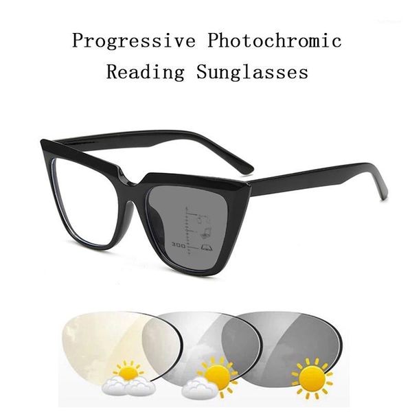 new 2020 large frame women cat eye pchromic progressive reading sunglasses men look near far presbyopic glasses magnifier n51, White;black
new 2020 large frame women cat eye pchromic progressive reading sunglasses men look near far presbyopic glasses magnifier n51, White;black