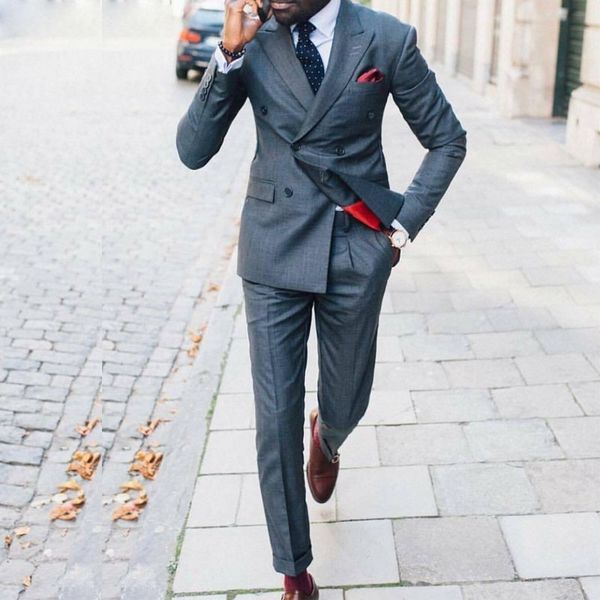 dark grey double breasted wedding tuxedos peaked lapel slim fit mens suit costume mariage homme wedding suit 2 piece, Black;gray
dark grey double breasted wedding tuxedos peaked lapel slim fit mens suit costume mariage homme wedding suit 2 piece, Black;gray