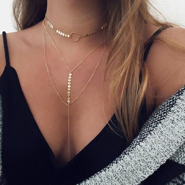 women fashion handmade sequins chain necklace round tassel crystal pendant multi-layer necklaces jewelry accessories, Silver
women fashion handmade sequins chain necklace round tassel crystal pendant multi-layer necklaces jewelry accessories, Silver