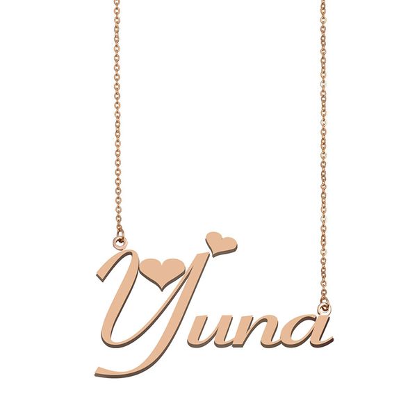 Yuna Name Necklace Custom Nameplate Pendant for Women Girls Birthday Gift Kids Best Friends Jewelry 18k Gold Plated Stainless Steel, Silver
Yuna Name Necklace Custom Nameplate Pendant for Women Girls Birthday Gift Kids Best Friends Jewelry 18k Gold Plated Stainless Steel, Silver
