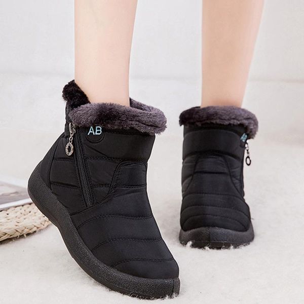 women boots waterproof snow boots female plush winter women warm ankle botas mujer winter shoes woman plus size 43, Black 
women boots waterproof snow boots female plush winter women warm ankle botas mujer winter shoes woman plus size 43, Black