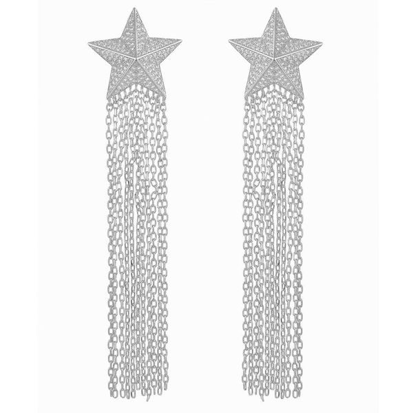 godki 92mm meter star tassel drops trendy cubic zirconia women wedding party engagement dressing up earring jewelry addiction j190522, Golden
godki 92mm meter star tassel drops trendy cubic zirconia women wedding party engagement dressing up earring jewelry addiction j190522, Golden