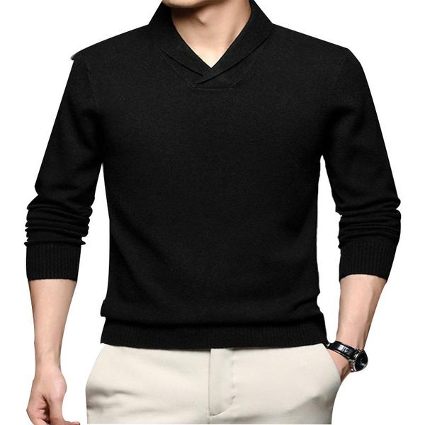 men's sweaters v-neck pullover warm comfortable autumn winter solid spacious long sleeve casual clothes knitted male sweater pull homme, White;black
men's sweaters v-neck pullover warm comfortable autumn winter solid spacious long sleeve casual clothes knitted male sweater pull homme, White;black