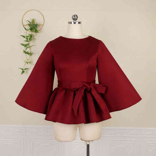 women's polos women blouses shirts long flare sleeves peplum o neck with waist belt elegant autumn 2022 fashion bluas african female 9, White
women's polos women blouses shirts long flare sleeves peplum o neck with waist belt elegant autumn 2022 fashion bluas african female 9, White