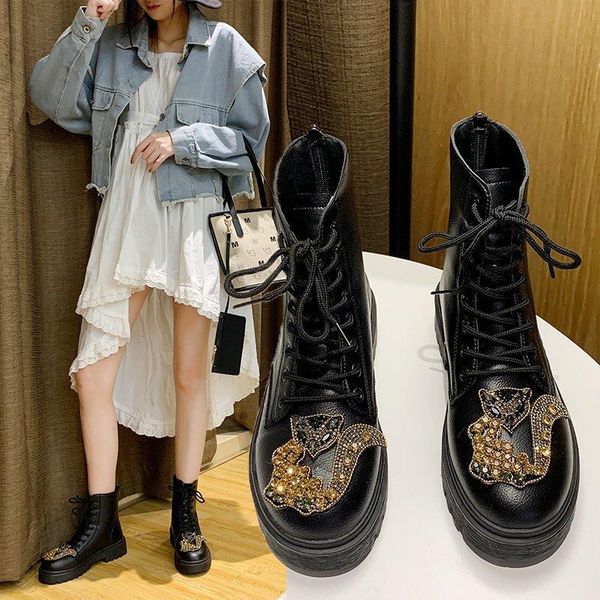 boots black pu leather ankle women autumn winter round toe lace up rhinestone shoes woman fashion motorcycle platform botas
boots black pu leather ankle women autumn winter round toe lace up rhinestone shoes woman fashion motorcycle platform botas