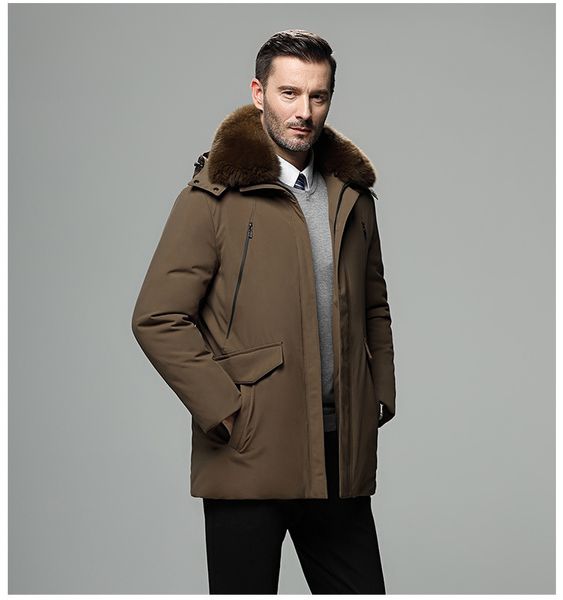 2020 winter new men's down jacket middle-aged and elderly thicken plus coat fox fur collar father father, Black
2020 winter new men's down jacket middle-aged and elderly thicken plus coat fox fur collar father father, Black
