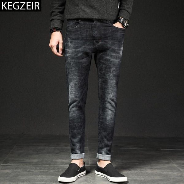 men's jeans kegzeir 2021 classic fashion denim men casual slim fit mens brand stretch for calca jjeans masculina, Blue
men's jeans kegzeir 2021 classic fashion denim men casual slim fit mens brand stretch for calca jjeans masculina, Blue