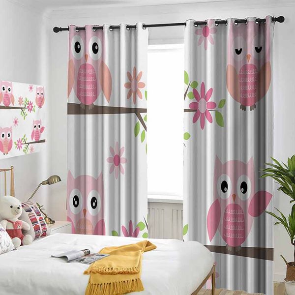 thermal insulated room darkening window shade cute baby owls waving in the floral tree springtime artful girly design print curtain 
thermal insulated room darkening window shade cute baby owls waving in the floral tree springtime artful girly design print curtain