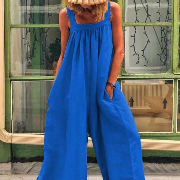 easehut women loose summer jumpsuit with pockets oversize female baggy wide legs overalls dungarees romper women's jumpsuit, Black;white
easehut women loose summer jumpsuit with pockets oversize female baggy wide legs overalls dungarees romper women's jumpsuit, Black;white