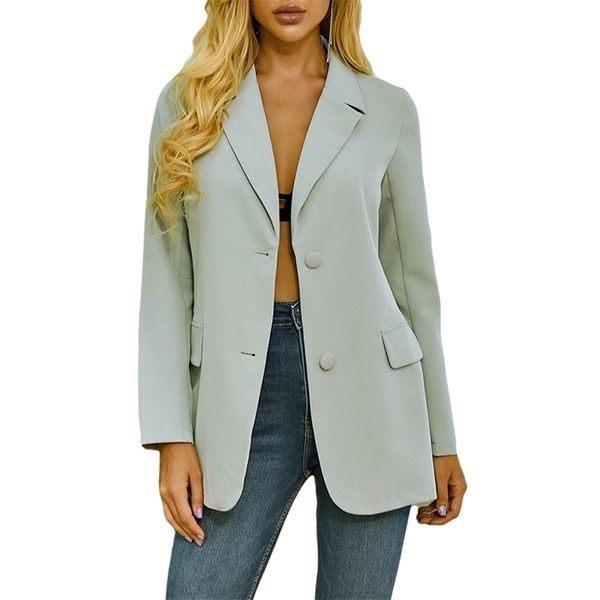 vs&llwq spring autumn women long sleeve blazer coat solid color low-cut lapel neck pocket buttons coat casual slim fit y201026, White;black
vs&llwq spring autumn women long sleeve blazer coat solid color low-cut lapel neck pocket buttons coat casual slim fit y201026, White;black