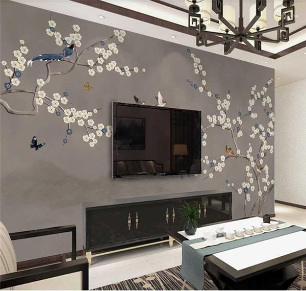 xuesu hand-painted meticulous blue plum flower bird tv bedroom background wall custom wallpaper mural 3d/5d/8d p wall1
xuesu hand-painted meticulous blue plum flower bird tv bedroom background wall custom wallpaper mural 3d/5d/8d p wall1