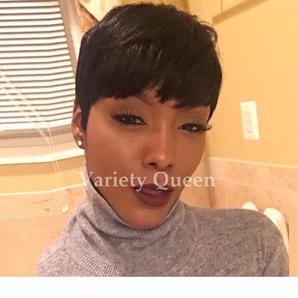 human hair full lace short cut wigs chic soft feeling natural black brazilian human hair rihanna wigs for black woman, Black;brown
human hair full lace short cut wigs chic soft feeling natural black brazilian human hair rihanna wigs for black woman, Black;brown