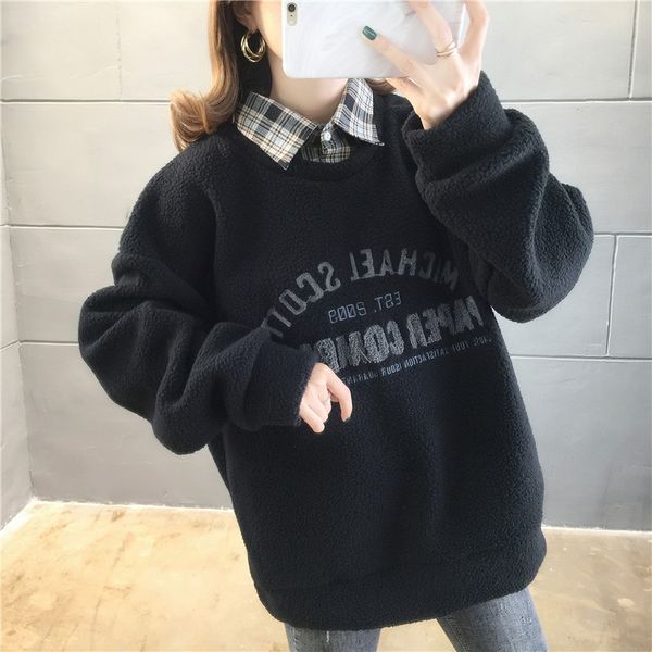 2020 new imitation lamb good quality fake two shirt cashmere sweater wool wool collar and cashmere sweater women hdak9, Black
2020 new imitation lamb good quality fake two shirt cashmere sweater wool wool collar and cashmere sweater women hdak9, Black