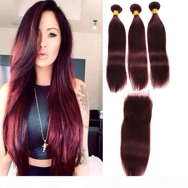 peruvian virgin hair straight red wine burgundy 99j straight human hair 3 bundle with closure brazilian straight virgin hair, Black;brown
peruvian virgin hair straight red wine burgundy 99j straight human hair 3 bundle with closure brazilian straight virgin hair, Black;brown