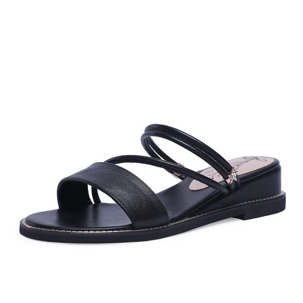 new arrival 2021 women's sandals solid colors low heels wedges woman size large shoes k30f, Black
new arrival 2021 women's sandals solid colors low heels wedges woman size large shoes k30f, Black
