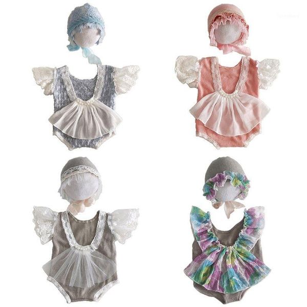 2pcs newborn pgraphy props suit lace romper + hat set knit outfits clothing g99c1, White
2pcs newborn pgraphy props suit lace romper + hat set knit outfits clothing g99c1, White