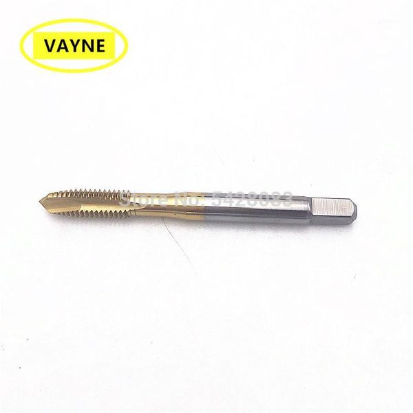 vayne hsse metric spiral pointed taps with tin coated m6*1 and machine fine thread screw tap m6*0.5/0.75/0.351
vayne hsse metric spiral pointed taps with tin coated m6*1 and machine fine thread screw tap m6*0.5/0.75/0.351