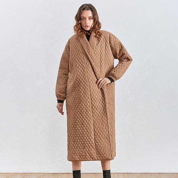 chicever korean plaid cotton coat for women lapel collar lantern sleeve oversize loose casual long female parkas winter new 201225, Black
chicever korean plaid cotton coat for women lapel collar lantern sleeve oversize loose casual long female parkas winter new 201225, Black