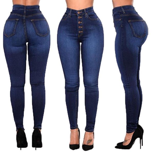 women's jeans plus size women autumn fashion stretch skinny buttons high waist casual slim fit denim pants tejanos de mujer, Blue
women's jeans plus size women autumn fashion stretch skinny buttons high waist casual slim fit denim pants tejanos de mujer, Blue